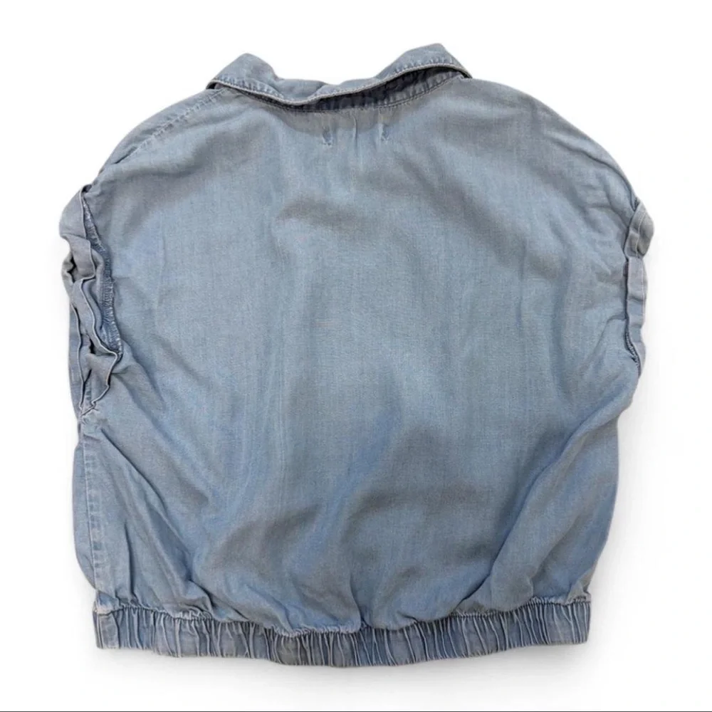 Girls’ Mango Light Blue Button Down Shirt